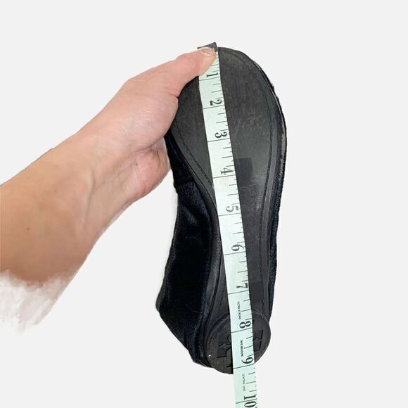 Tory Burch Eddie w/Binding- Haircalf/Mestico in Black Ballet Flats Women’s 6.5 M - Picture 8 of 11